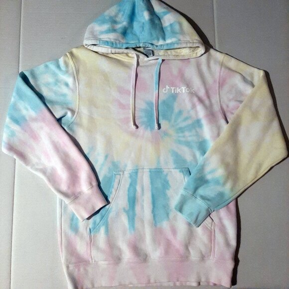 Tiktok Hoodie Women's Medium Pastel Tie-Dye Sweatshirt Independent Trading Co. - Picture 5 of 6